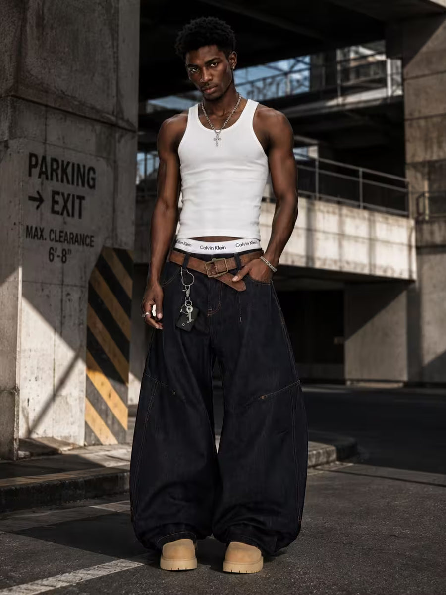 Vintage Deconstructed Scimitar Jeans