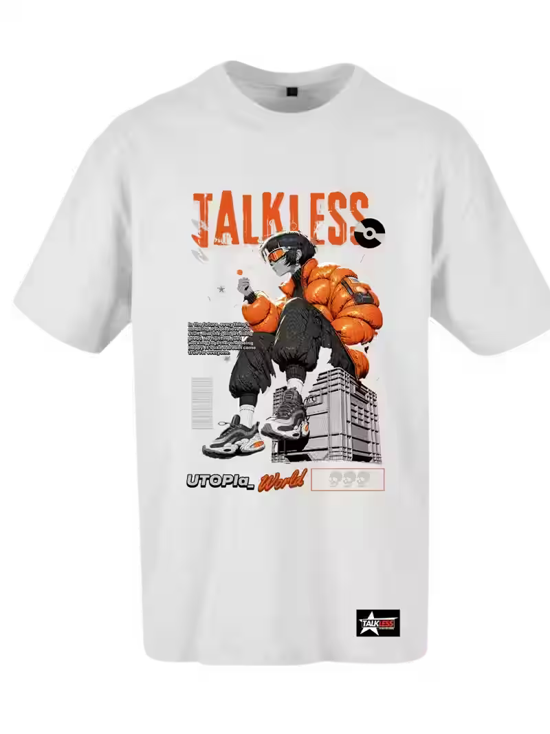 TALKLESSFASHION TALKLESS unisex oversize T-Shirt Short sleeve streetwear