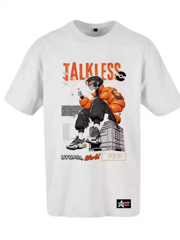 TALKLESS unisex oversize T-Shirt Short sleeve streetwear
