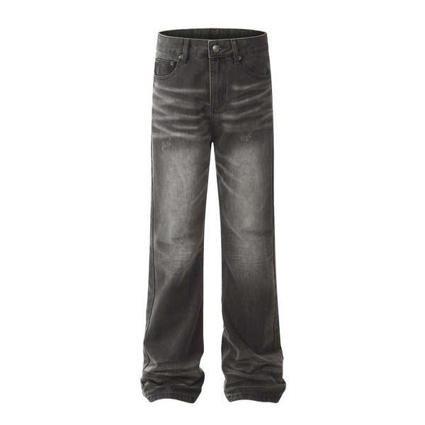 Retro Cat Beard Straight Jeans—9753