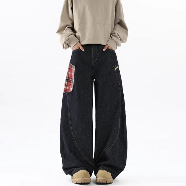 Retro Machete Cargo Jeans—-7543