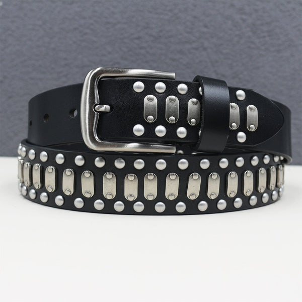 Punk Neutral Rivet Cowhide "Knight" Belt
