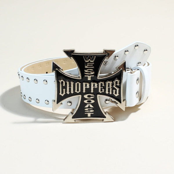 TALKLESSFASHION 108cm long / White (3.8cm English cross buckle silver rivet strap) New Trend Belt Fashion Personality Willow Stud Youth Belt Punk Cross Snap Casual Pants Belt In Stock Wholesale