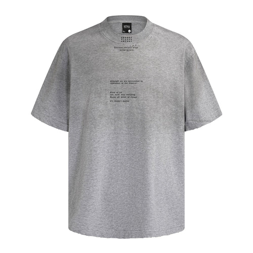 THETLSTUDIO American retro half-spray abrasion wash design sense short sleeve T-shirt for men and women street fashion brand hip-hop loose body shirt