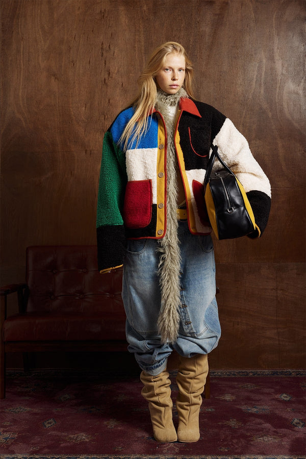 Bauhaus Geometric Lambswool Jacket