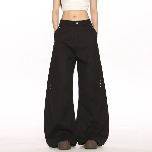 Deconstructed Scimitar Wide-Leg Trousers