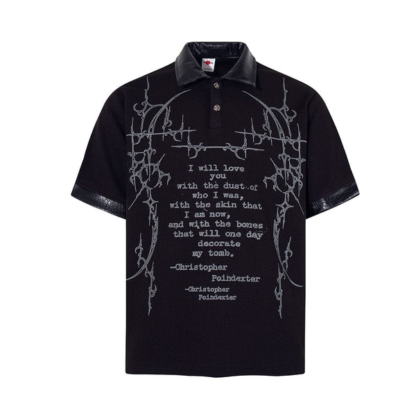 Dark Thorn Waffle Spliced Polo