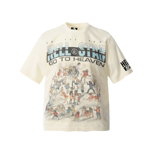 THETLSTUDIO L HELLSTARSTA all-over vintage short-sleeved T-shirt