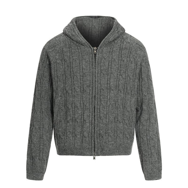 Twist-Knit Executive Hooded Shell
