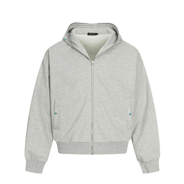 Turquoise Zip Hoodie