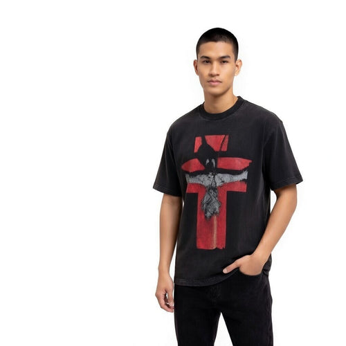 THETLSTUDIO SAINT Monogram-Print Vintage T-Shirt
