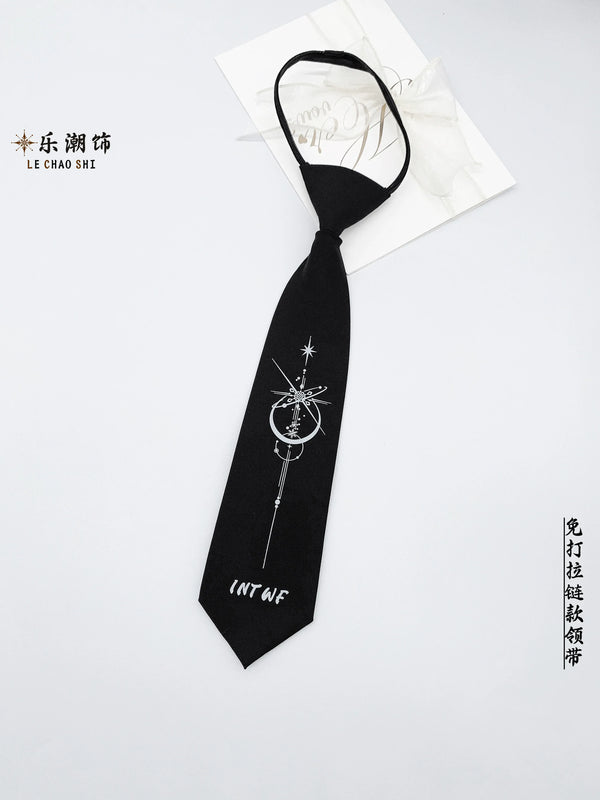 Le Chao geometric print tie