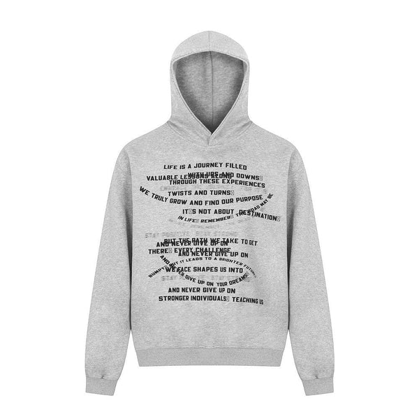 Street Letter Printed Hoodie—7999