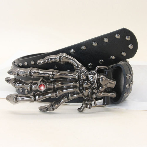 THETLSTUDIO Trend: Shibuya Spice Girls, Hip Hop, Punk, Subculture Accessories, Skull, Hand Stud, Belt, Belt, Pants, Belt, Triple Leather Loop
