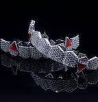 8-tooth silver dripping oil canin