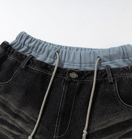 Ripped Striped Jeans