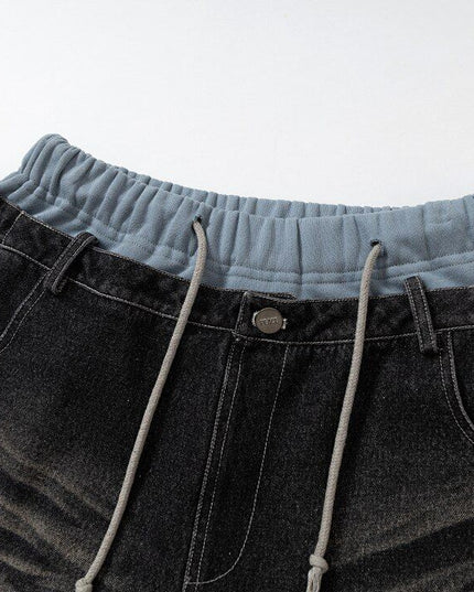 Ripped Striped Jeans