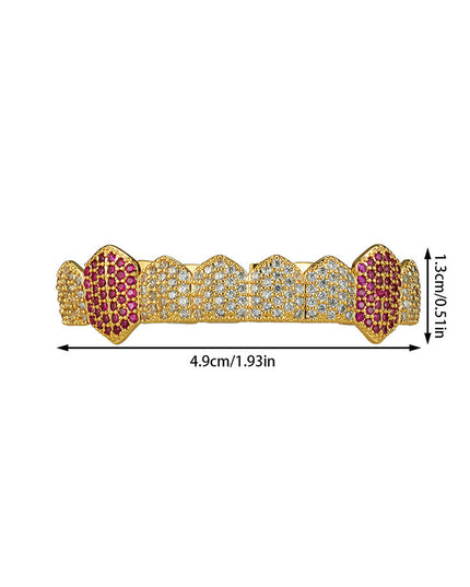 14K Gold-Plated 10-Tooth Grillz Set