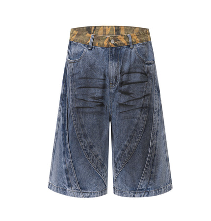 Wasteland Stained Denim Shorts