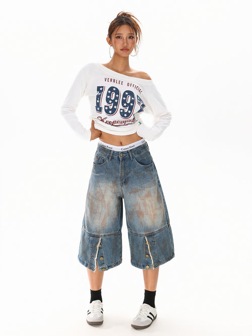 Dirty Dyed Frayed Capris