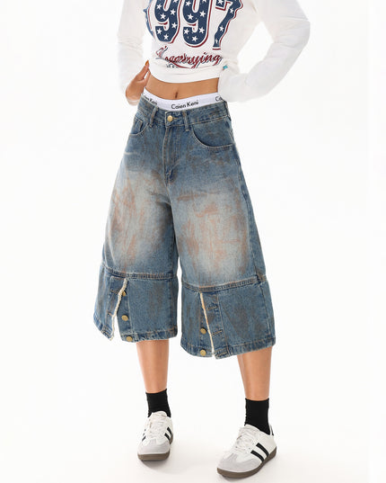 Dirty Dyed Frayed Capris