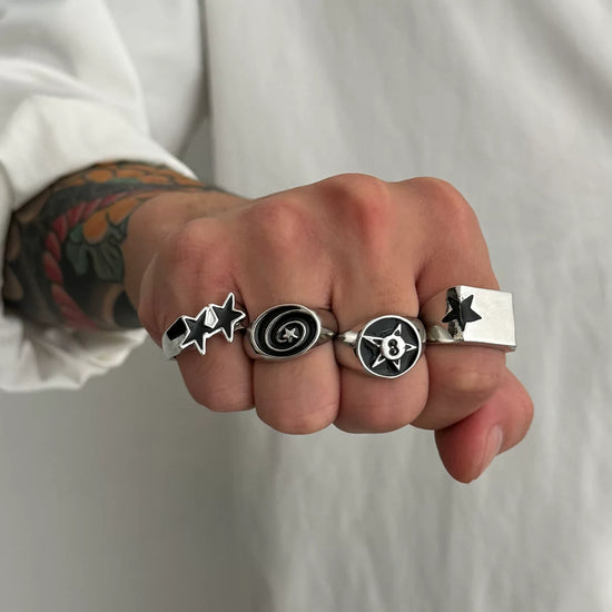 Dripping Star Ring Set