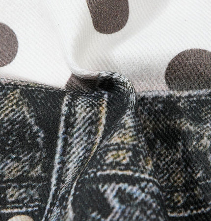 Roguish Printed Denim Shorts