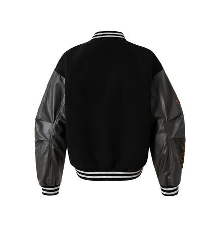 Embroidered Totem Varsity Jacket