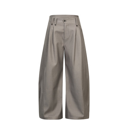Curved Pleat Trousers