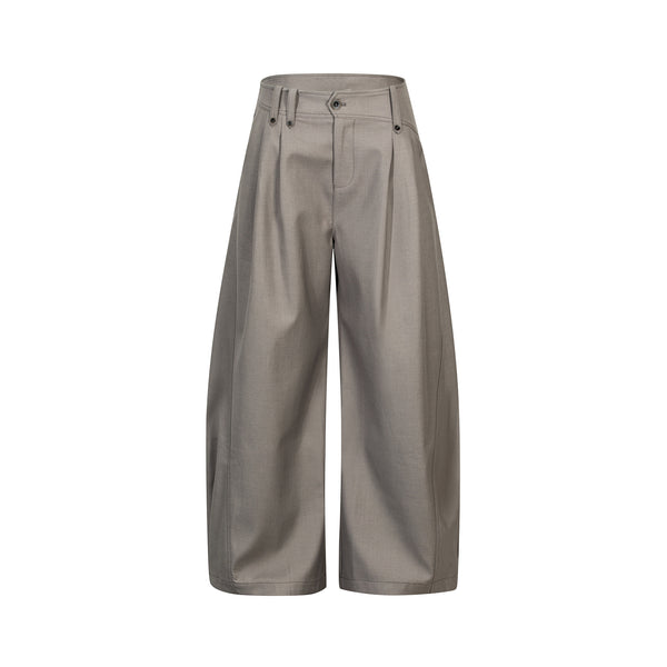 Curved Pleat Trousers