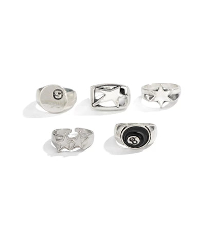 Pentagram Ring Set