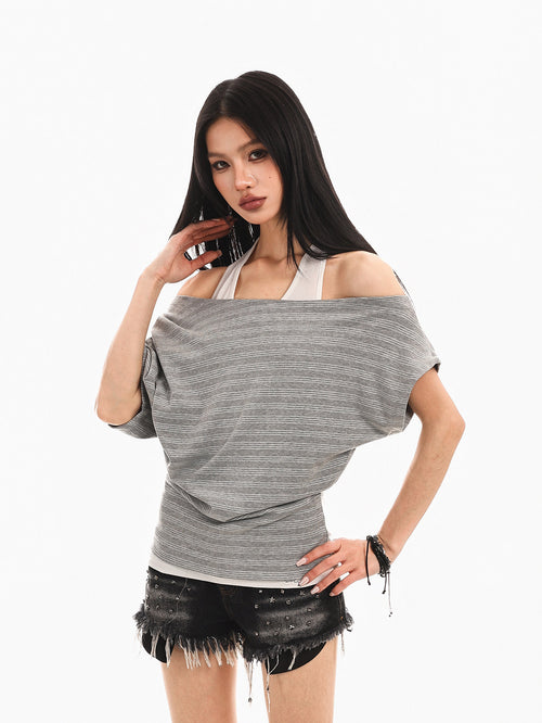 Halterneck Spliced Top