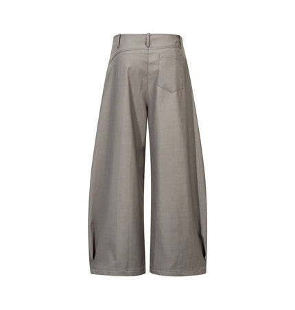 Curved Pleat Trousers