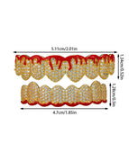 8 teeth gold full diamond upper and lower braces