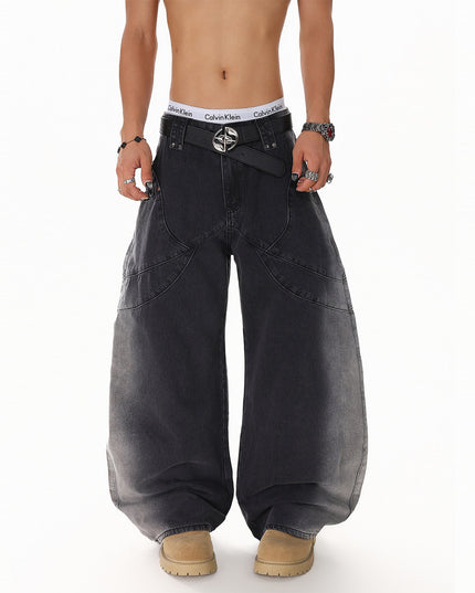 Gradient Deconstruction Scimitar Jeans