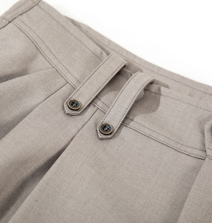 Curved Pleat Trousers