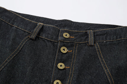 Spliced Deconstructed Wide Jeans