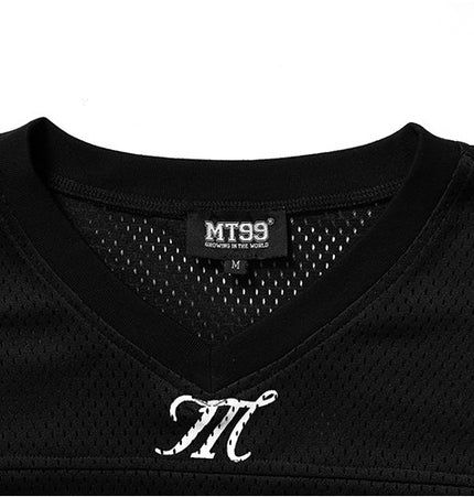 Mesh Cut-Out Mesh Jersey