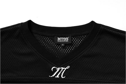 Mesh Cut-Out Mesh Jersey