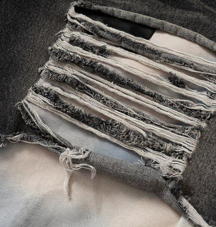 Ripped Striped Jeans