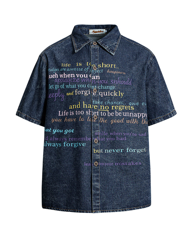 Vintage Denim Cargo Shirt