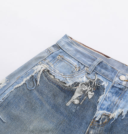 Distressed Denim short