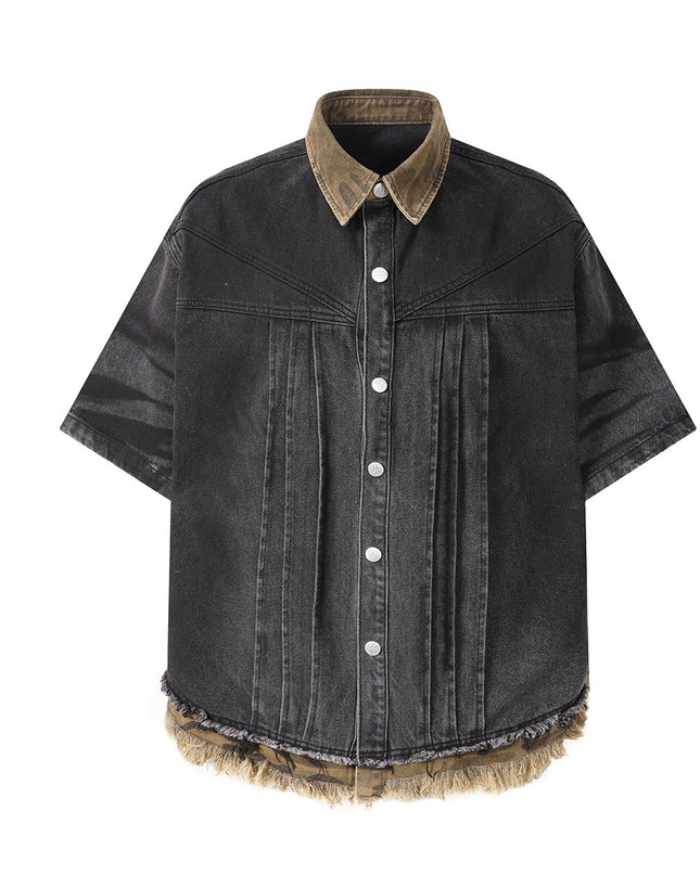 Earth Wash Raw Edge Denim Shirt