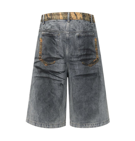 Wasteland Stained Denim Shorts