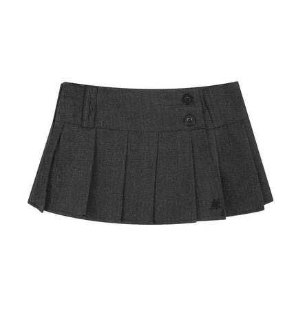 TALKLESSFASHION XPKAEAX American Vintage Solid Color Design Skirt Women's Spring New Preppy Versatile Slim Pleated Skirt
