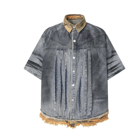 Raw Edge Denim Shirt