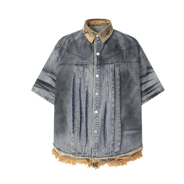 Earth Wash Raw Edge Denim Shirt