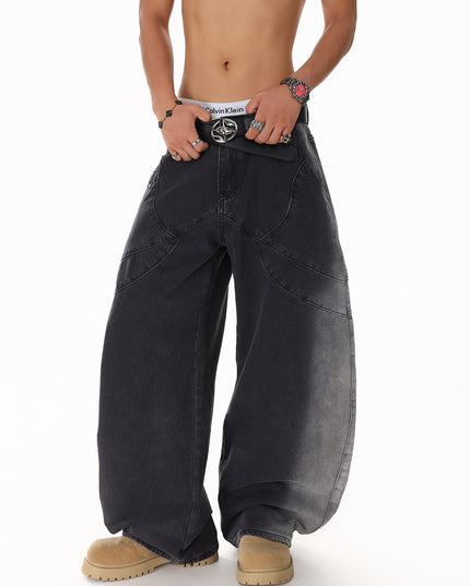 Gradient Deconstruction Scimitar Jeans