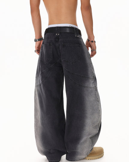 Gradient Deconstruction Scimitar Jeans