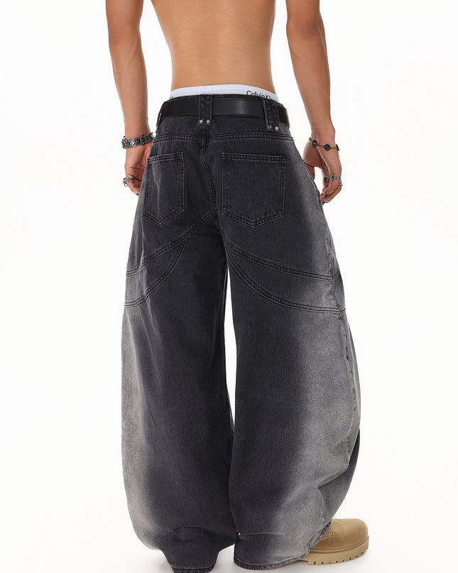 Gradient Deconstruction Scimitar Jeans
